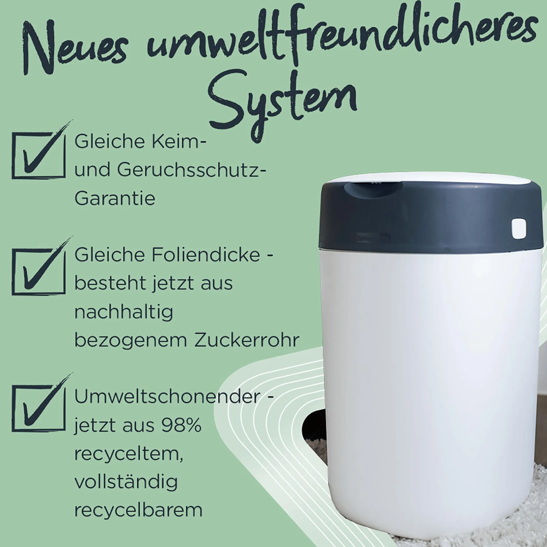 tommee tippee Set Twist & Click Windeleimer mit 7 Nachfüllkassetten* Windeleimer