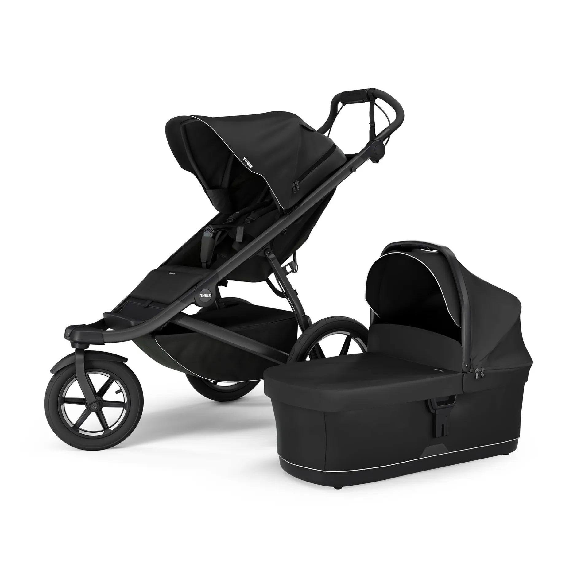 THULE Set Urban Glide 3 Black on Black mit Wanne*Kinder Kombi-Kinderwagen