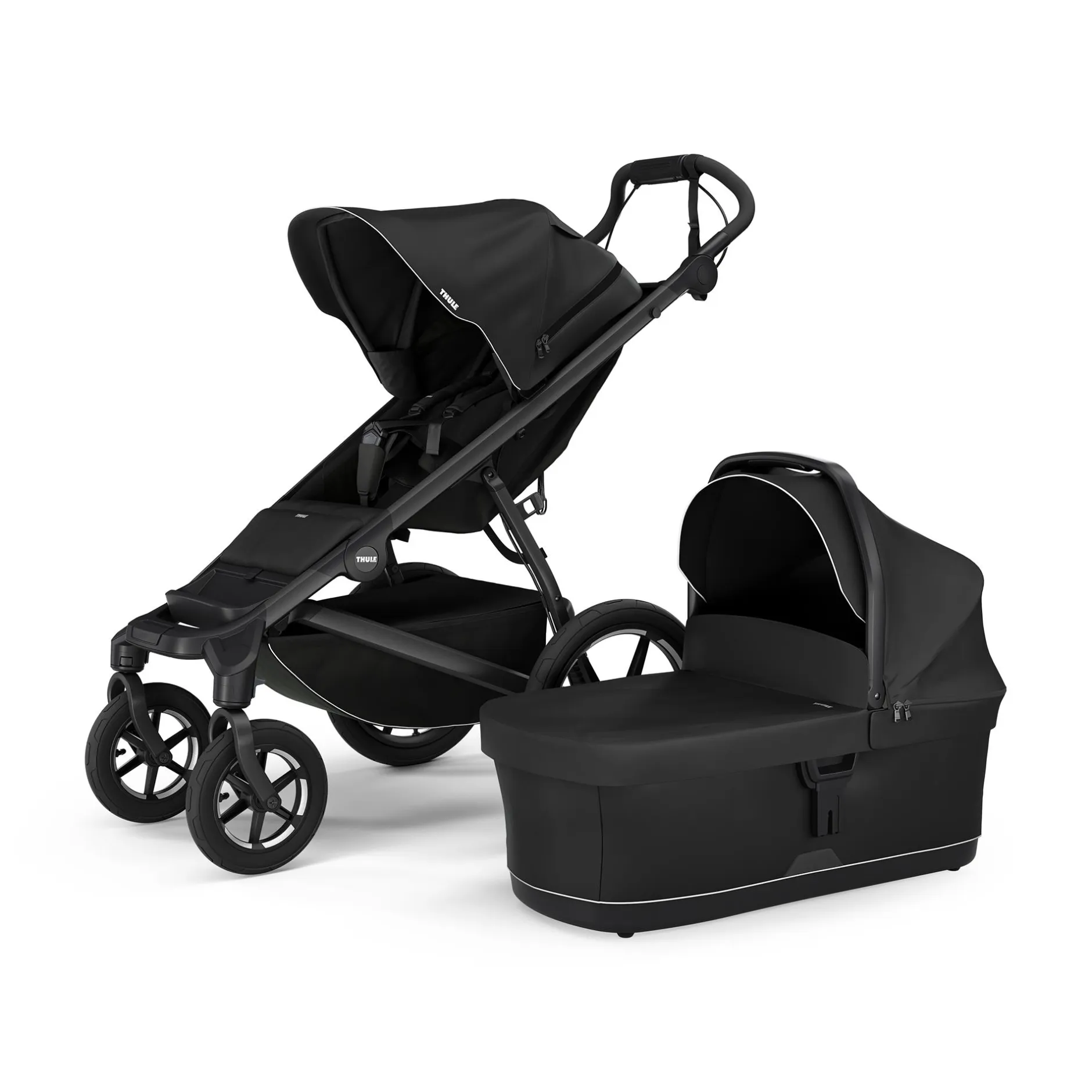 THULE Set Urban Glide 4-wheel Black on Black mit Wanne*Kinder Kombi-Kinderwagen