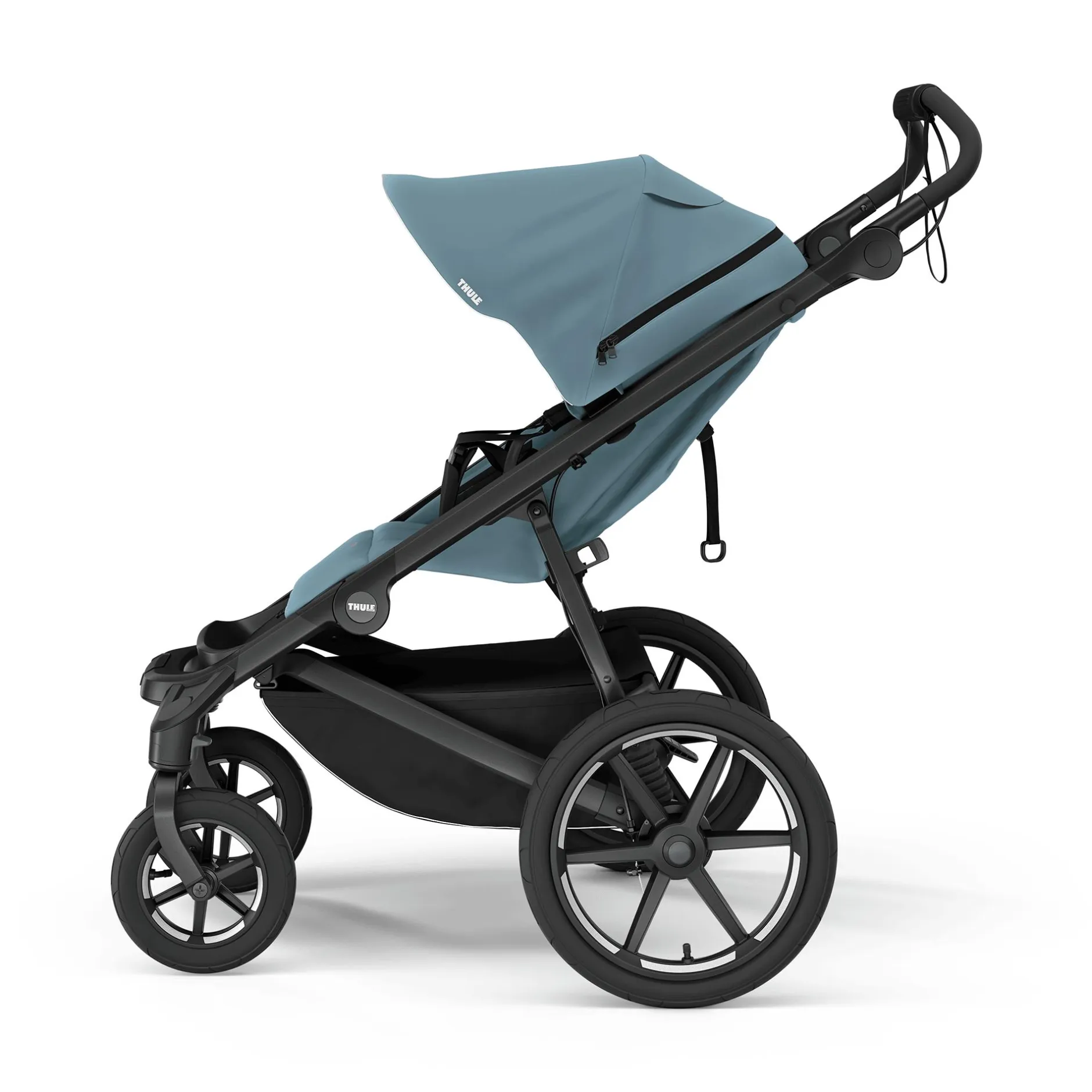 THULE Set Urban Glide 4-wheel Mid Blue mit Wanne*Kinder Kombi-Kinderwagen