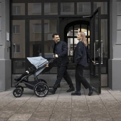 THULE Set Urban Glide 4-wheel Mid Blue mit Wanne*Kinder Kombi-Kinderwagen