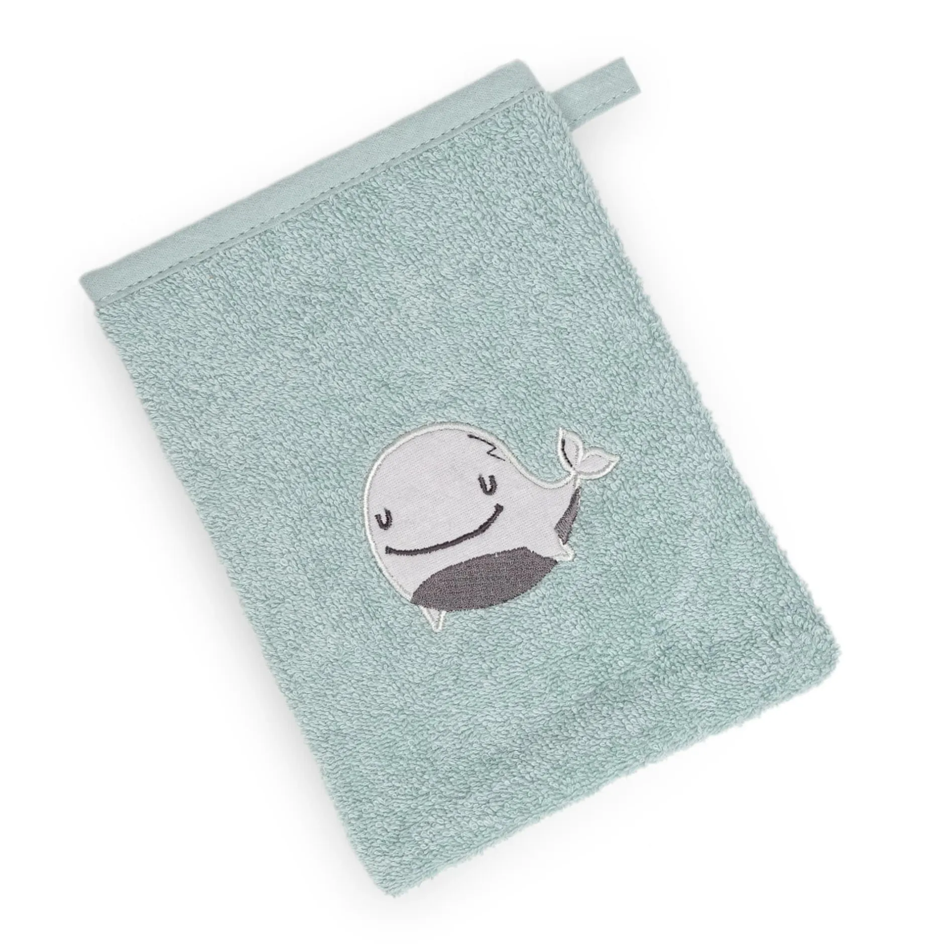 LITTLE ONE Set Waschhandschuhe mit Badetuch Wal* Badetextilien|Badetextilien