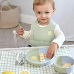 Lu00c4SSIG Silicone Bib Happy Fruits Lemon Olive Olive Olive Olive* Lätzchen|Lätzchen