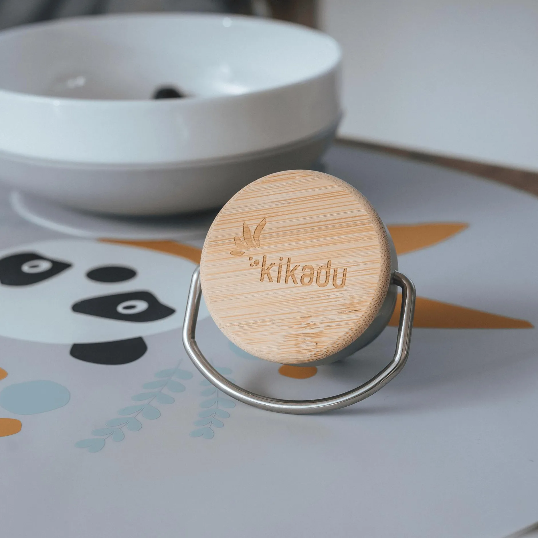 kikadu Silikon-Platzset Panda Silber* Besteck & Geschirr