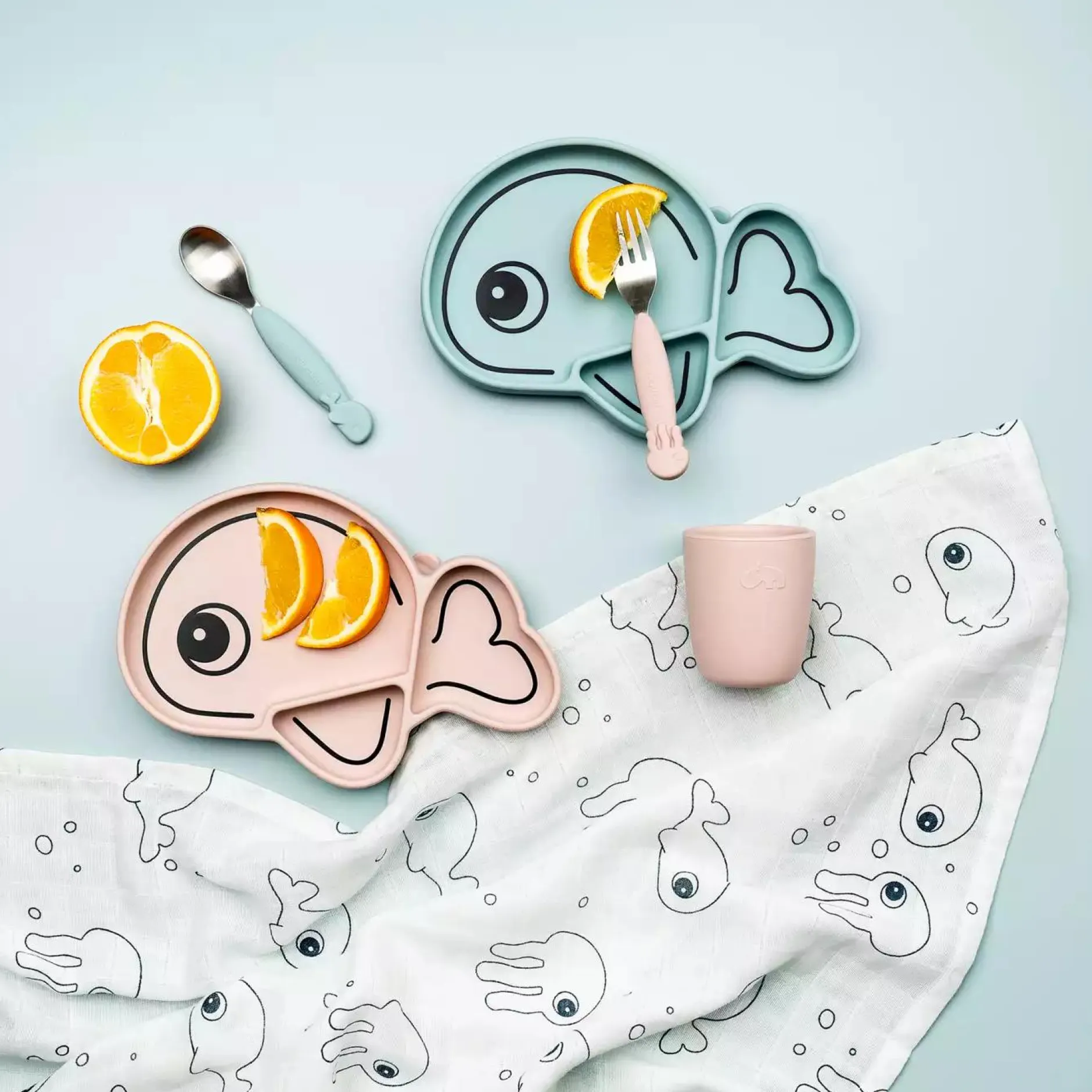 done by deer Silikonteller Stick & Stay Wally* Besteck & Geschirr