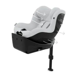 cybex Sirona Gi i-Size Fog Grey*Kinder Kindersitze Isofix|Reboarder 0-18 Kg, Gruppe 0+/1