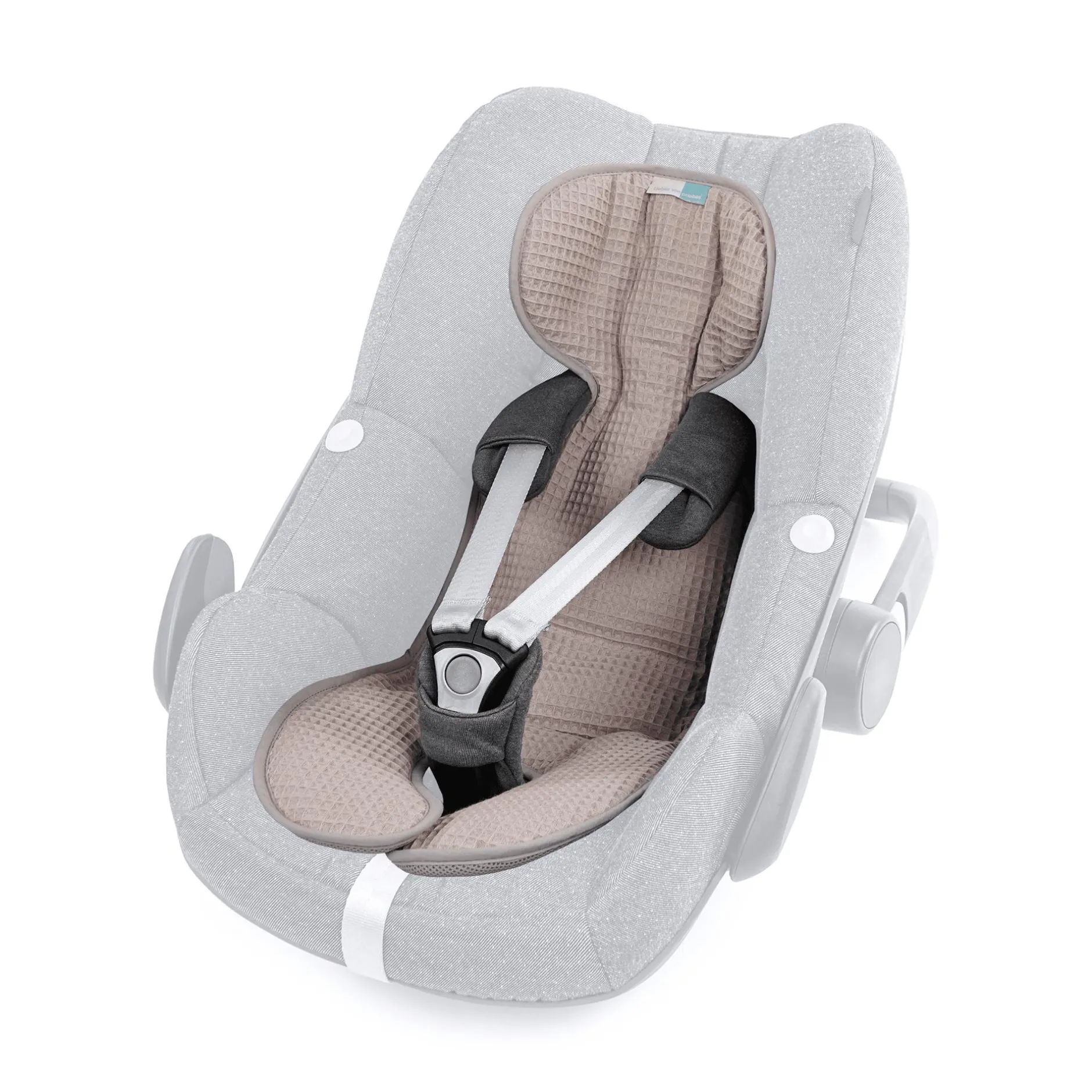Liebes vPriebes Sitzauflage COOLAIR Waffelpiqué Natur/Grau Gr. 0+*Kinder Kindersitz Zubehör