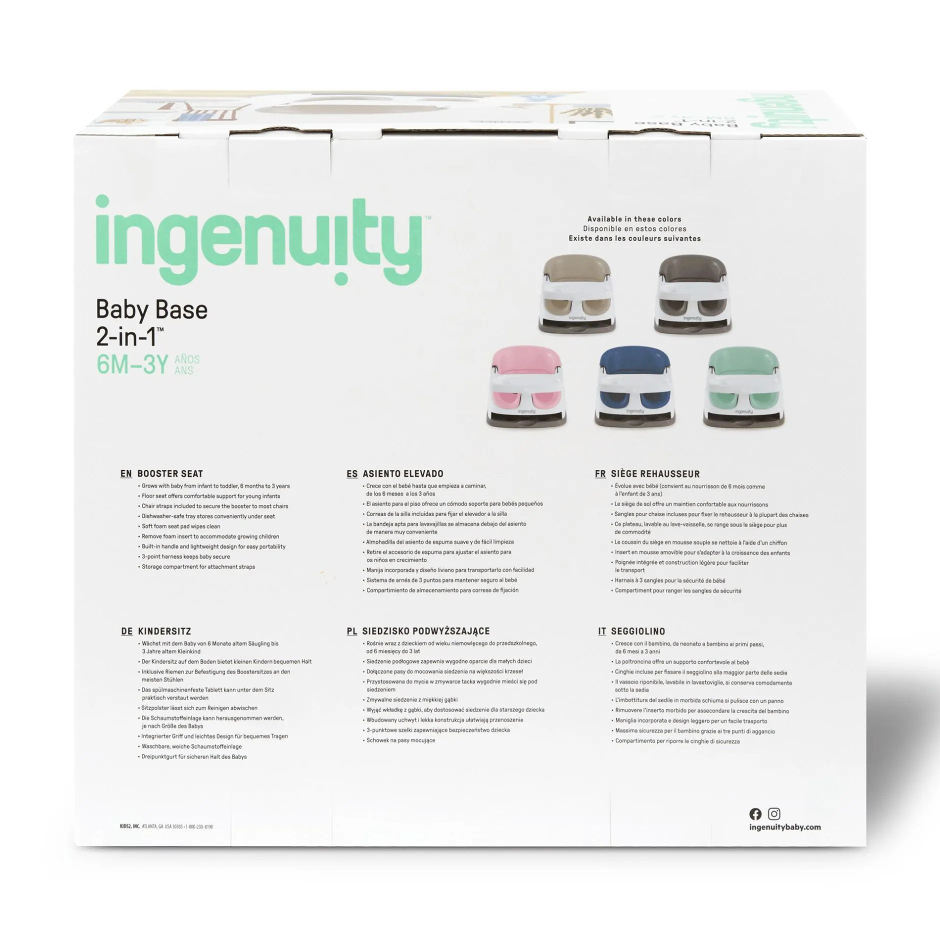 ingenuity Sitzerhöhung Baby Base 2-in-1* Reisehochstühle