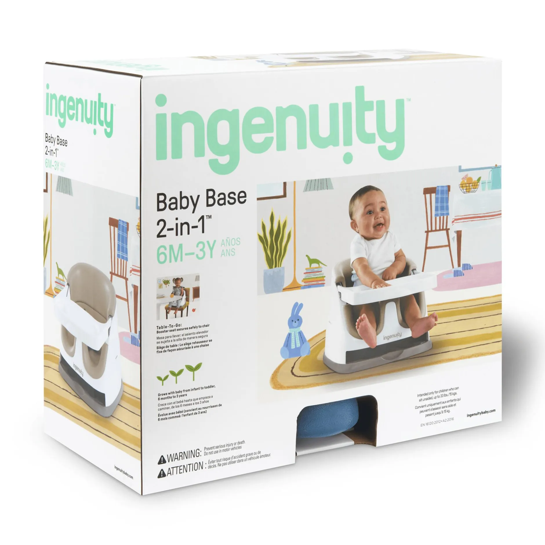 ingenuity Sitzerhöhung Baby Base 2-in-1* Reisehochstühle