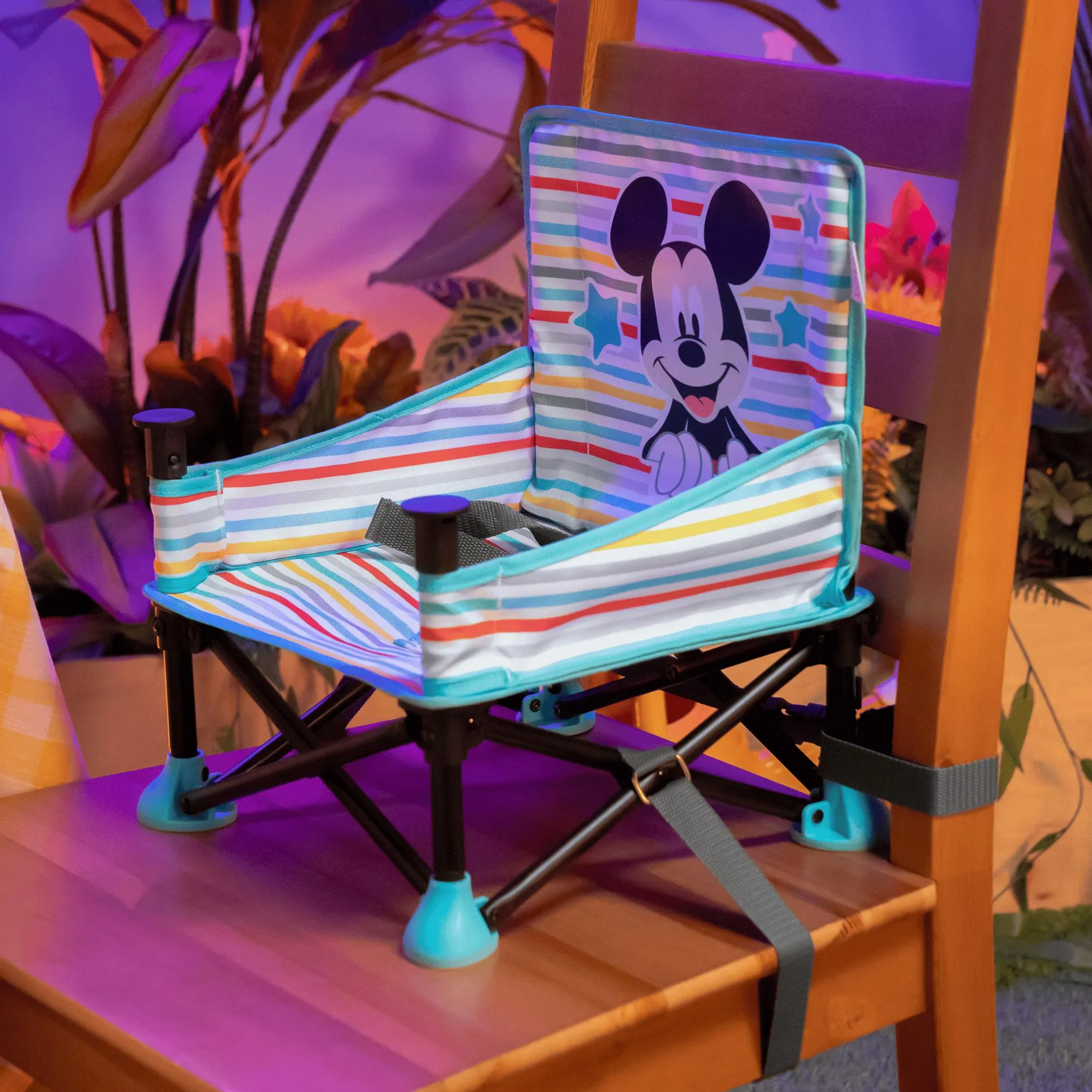 BrightStarts Sitzerhöhung Mickey Mouse Pop 'n Sit* Reisehochstühle