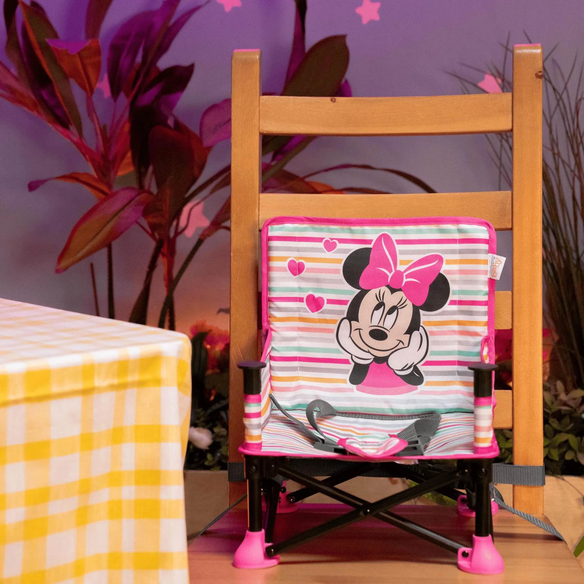 BrightStarts Sitzerhöhung Minnie Mouse Pop 'n Sit* Reisehochstühle