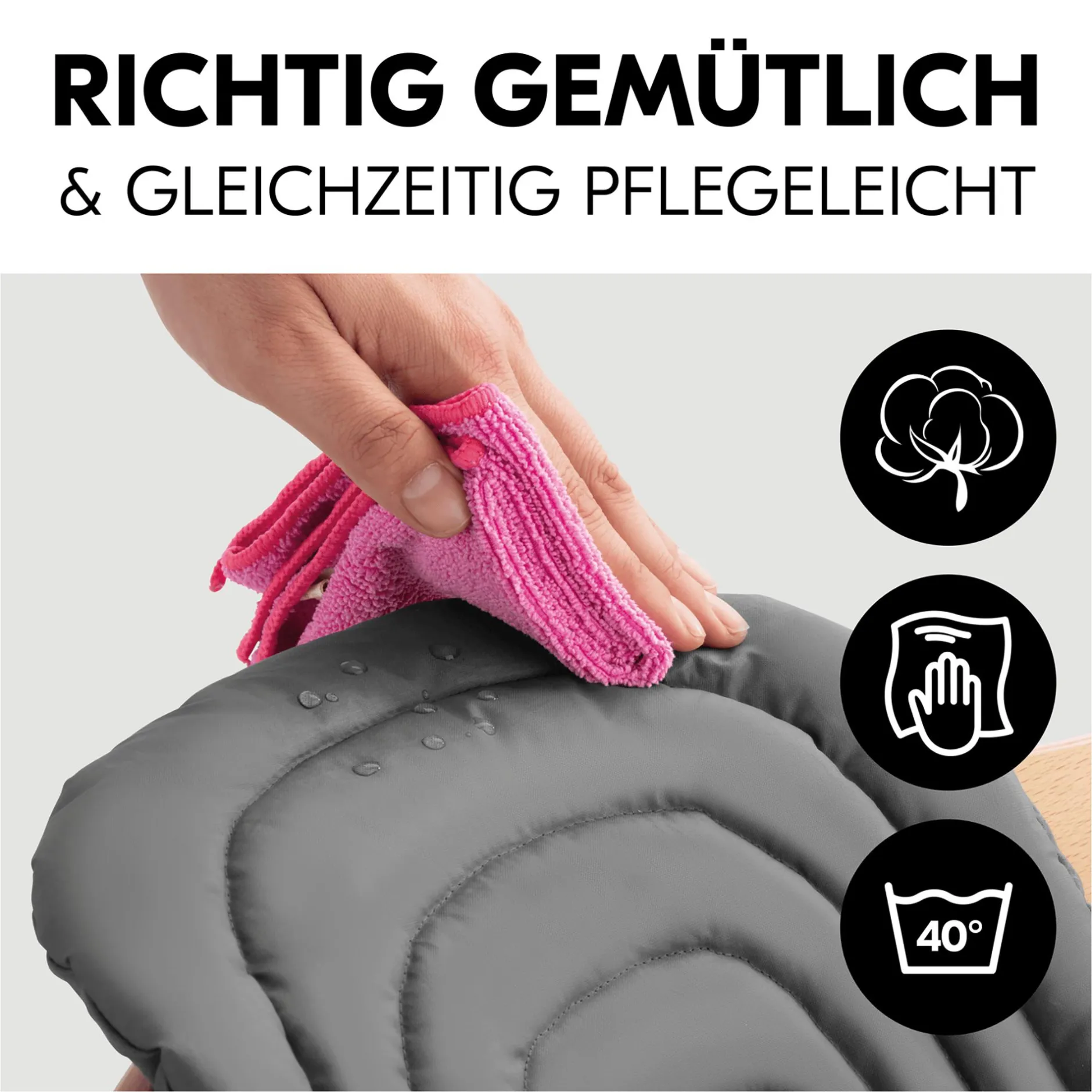hauck Sitzkissen Dark Grey* Hochstuhl Zubehör