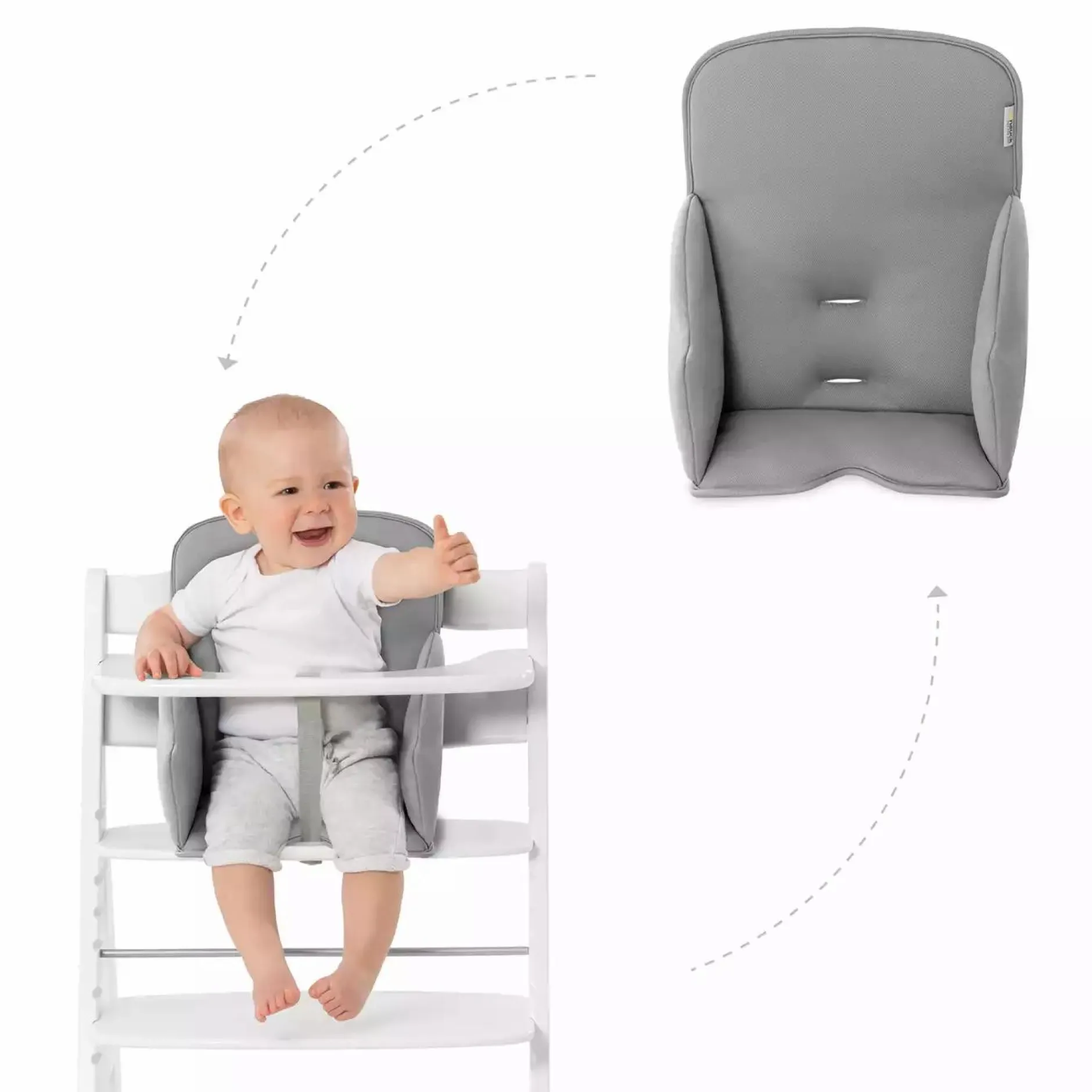 hauck Sitzverkleinerer Alpha Cosy Comfort Select Grey* Hochstuhl Zubehör