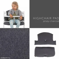 hauck Sitzverkleinerer Alpha Select Jersey Charcoal* Hochstuhl Zubehör