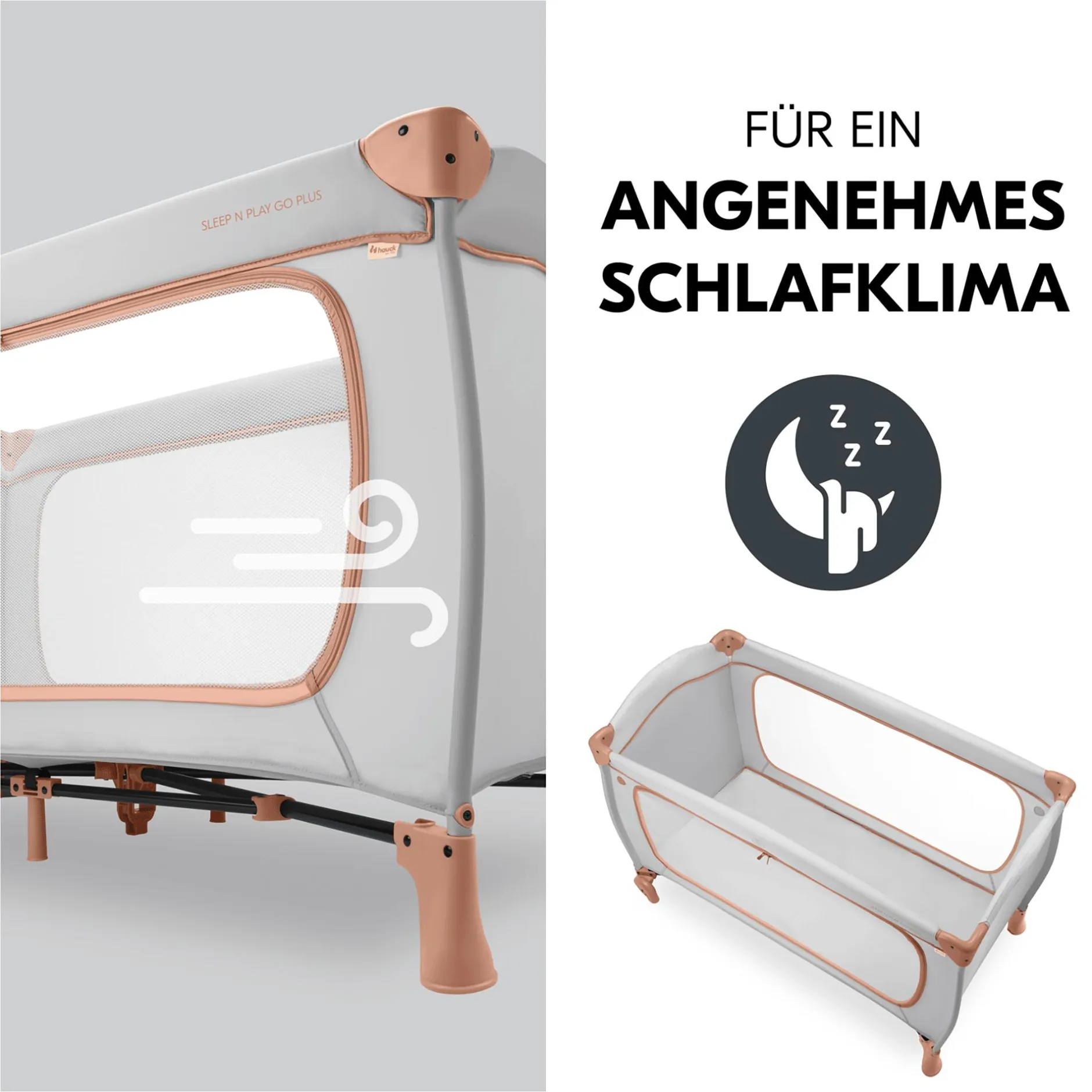 hauck Sleep N Play Go Plus Dusty Cork* Reisebetten & Zubehör