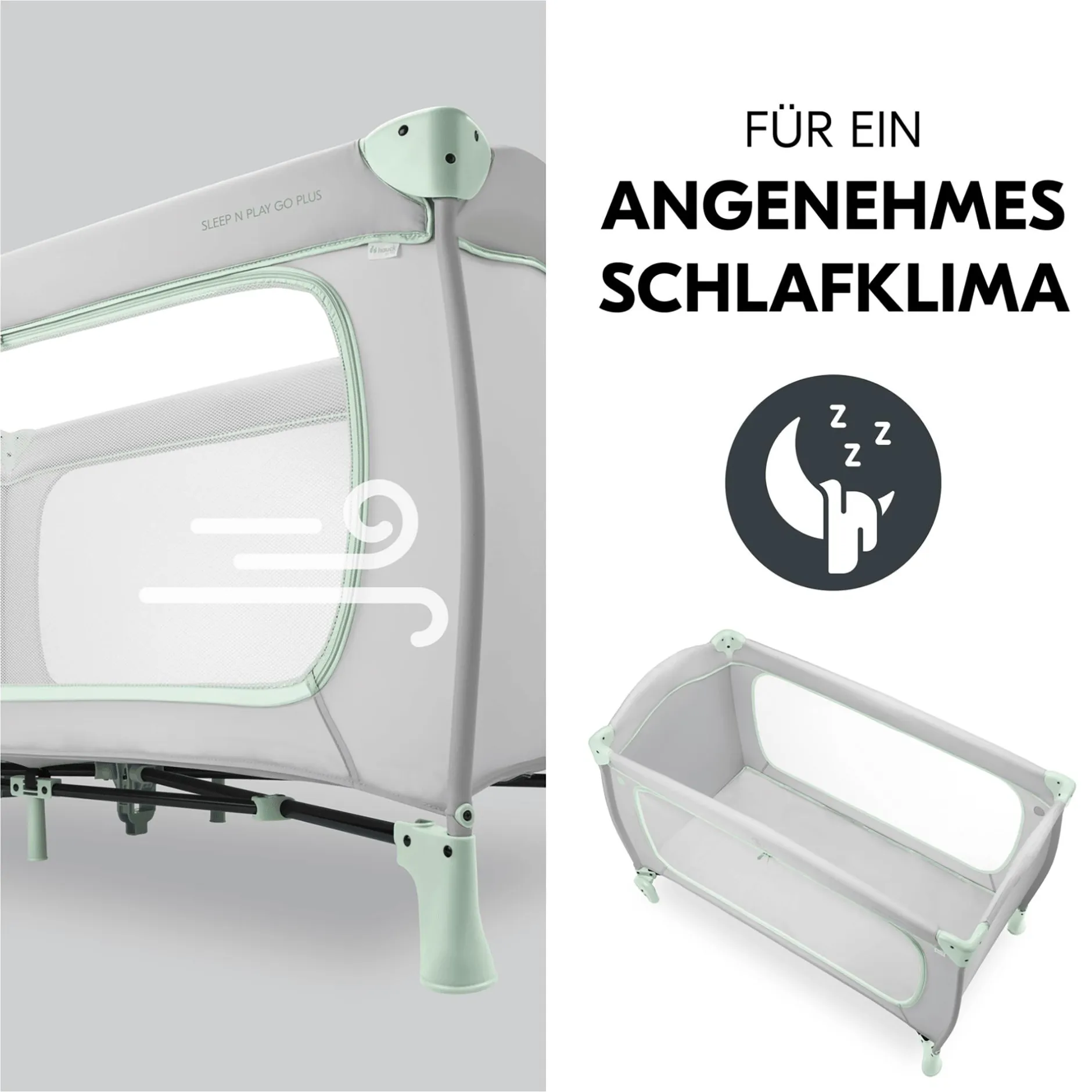 hauck Sleep N Play Go Plus Dusty Mint* Reisebetten & Zubehör