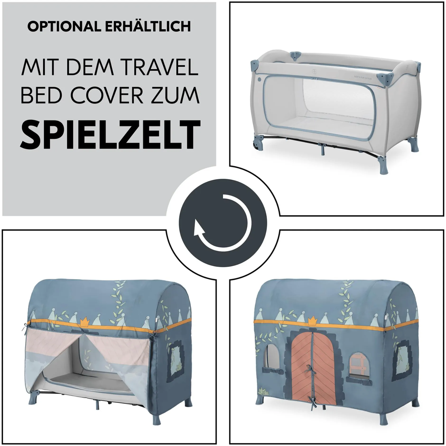 hauck Sleep N Play Go Plus Dusty Blue* Reisebetten & Zubehör