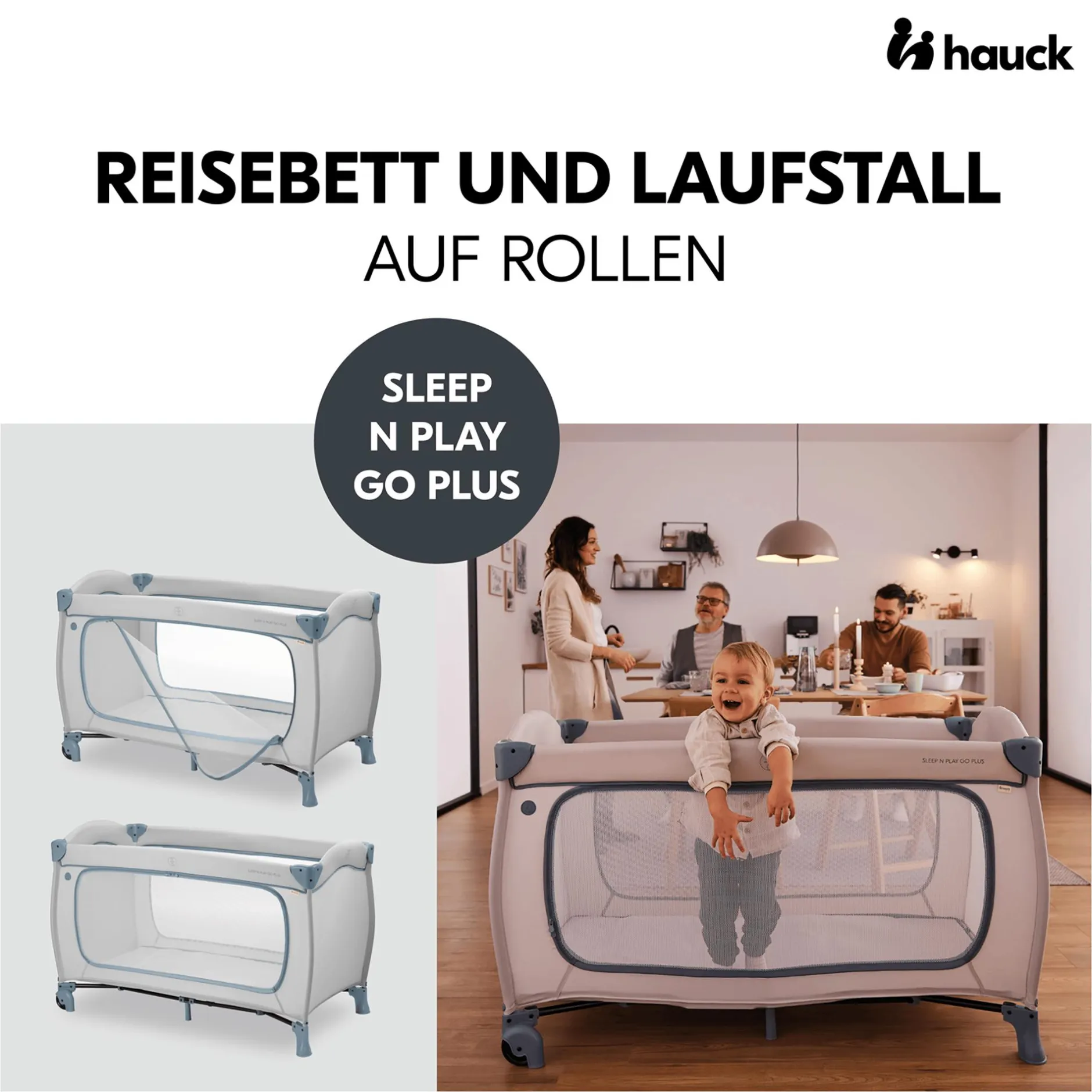 hauck Sleep N Play Go Plus Dusty Blue* Reisebetten & Zubehör