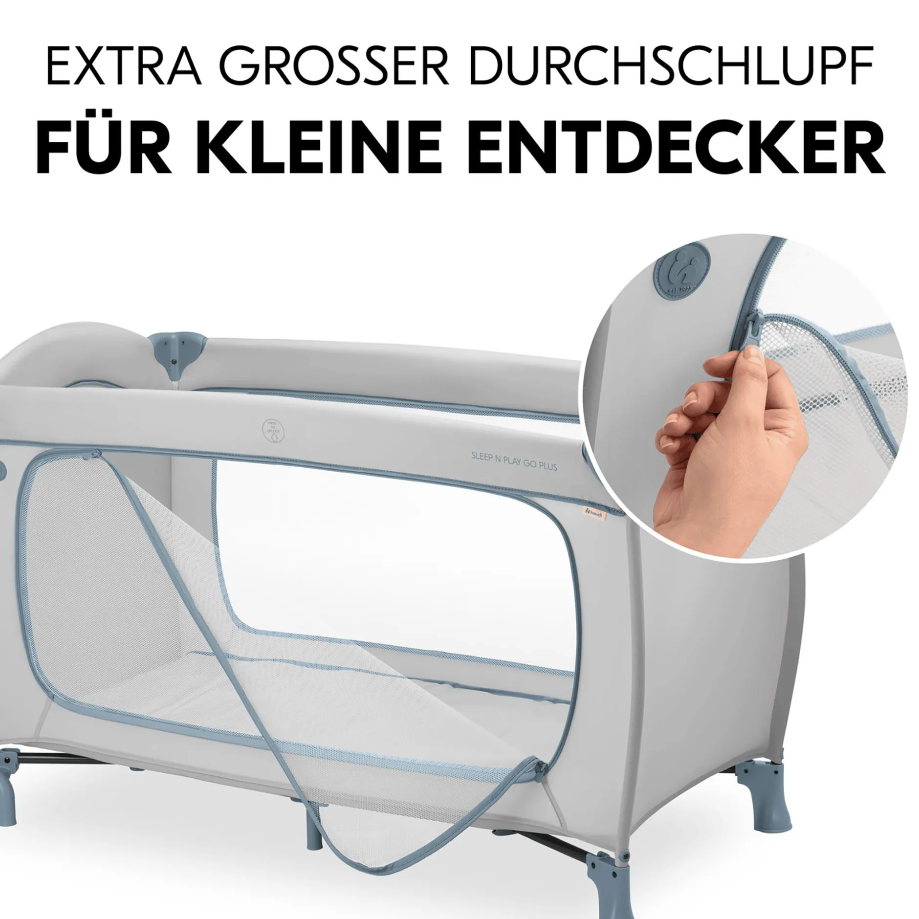 hauck Sleep N Play Go Plus Dusty Blue* Reisebetten & Zubehör