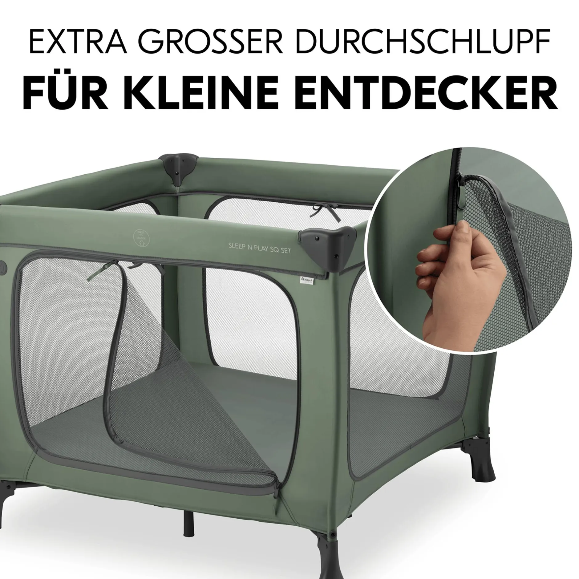 hauck Sleep N Play SQ Set Dark Green* Reisebetten & Zubehör