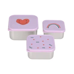 Lu00c4SSIG Snackbox Happy Rascals Heart Lavender* Nahrungsbehälter