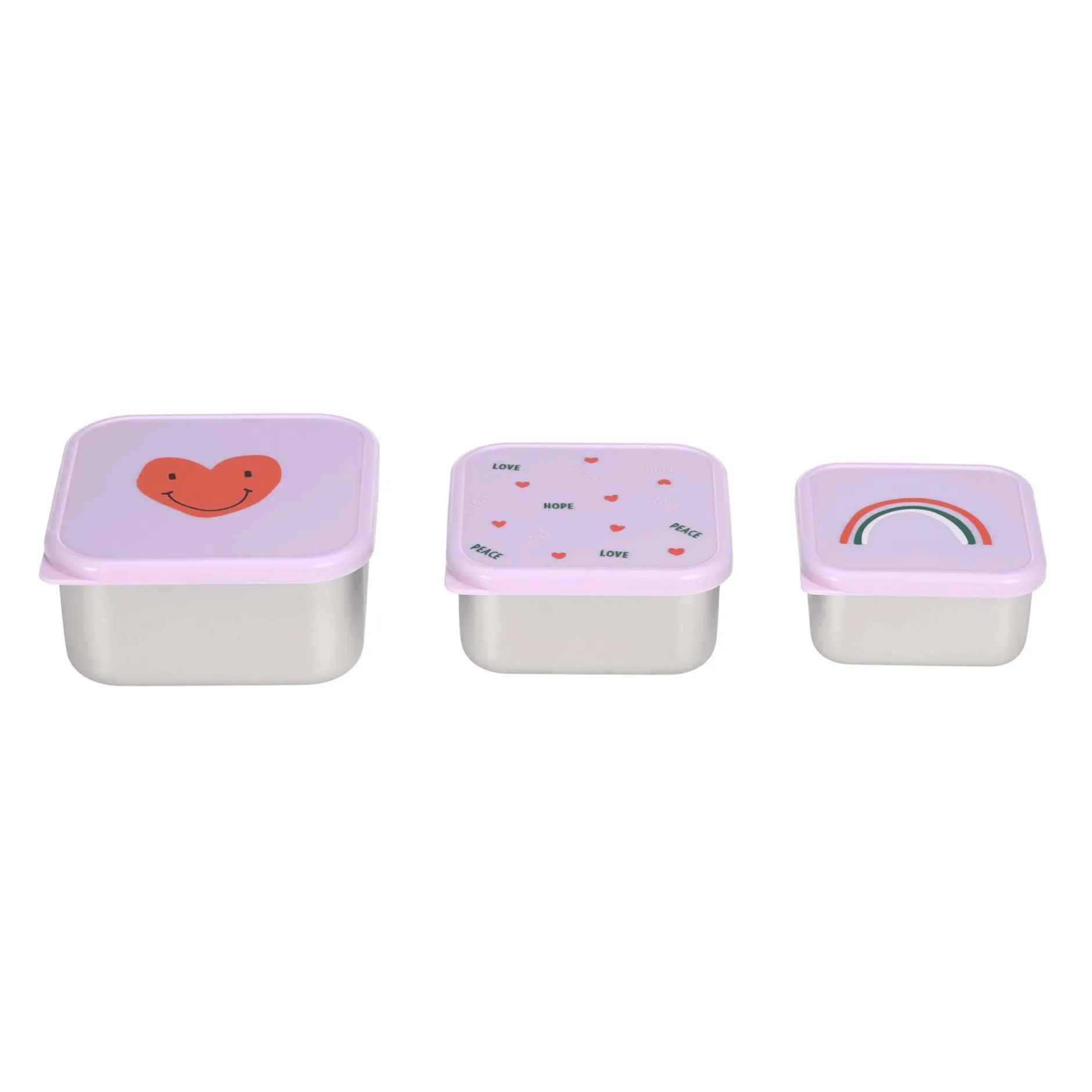 Lu00c4SSIG Snackbox Happy Rascals Heart Lavender* Nahrungsbehälter