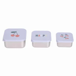 Lu00c4SSIG Snackbox-Set Happy Fruits Kirsche* Nahrungsbehälter