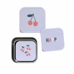 Lu00c4SSIG Snackbox-Set Happy Fruits Kirsche* Nahrungsbehälter