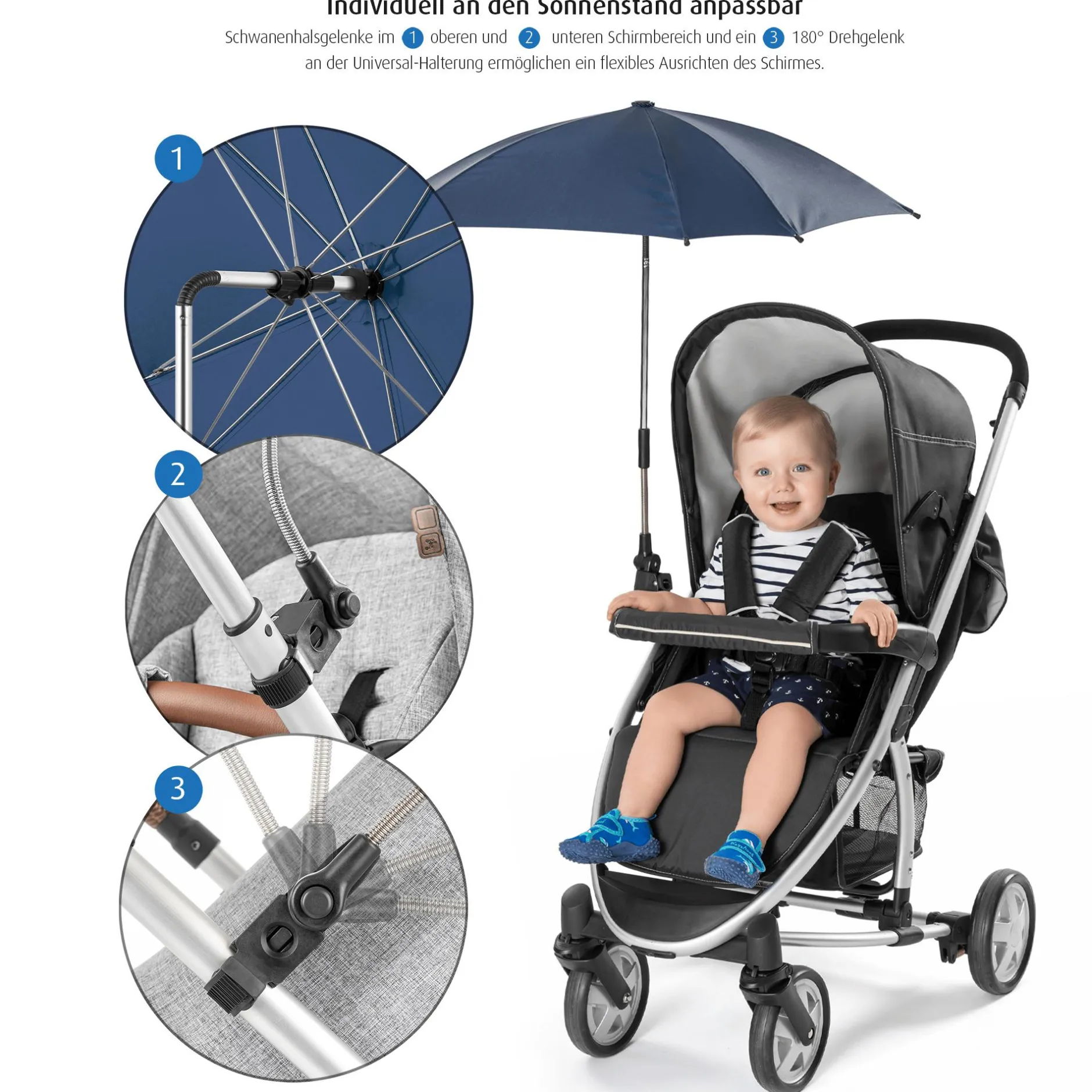 reer Sonnenschirm ShineSafe*Kinder Kinderwagen Zubehör