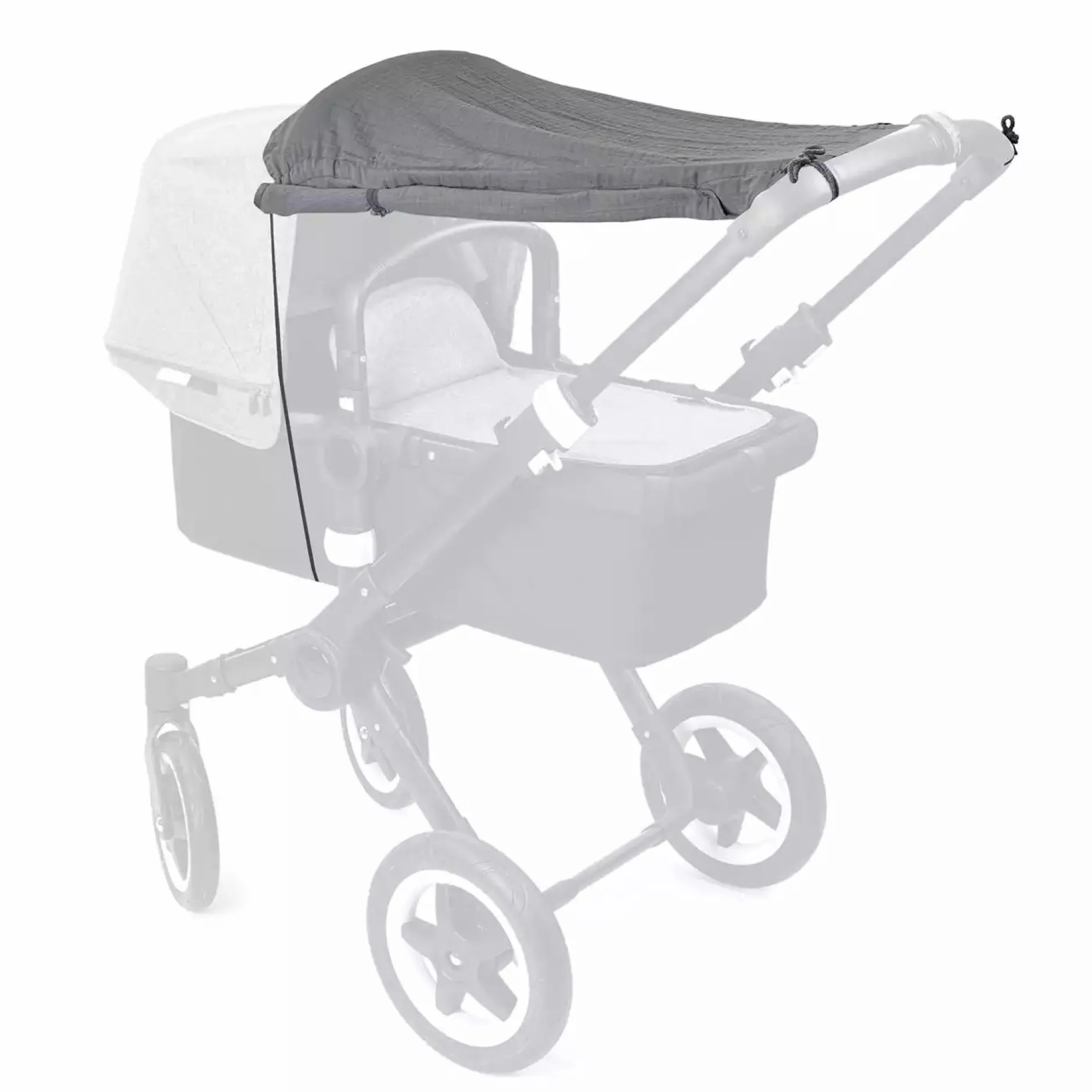 Liebes vPriebes Sonnensegel Johanna Musselin Graphit*Kinder Kinderwagen Zubehör