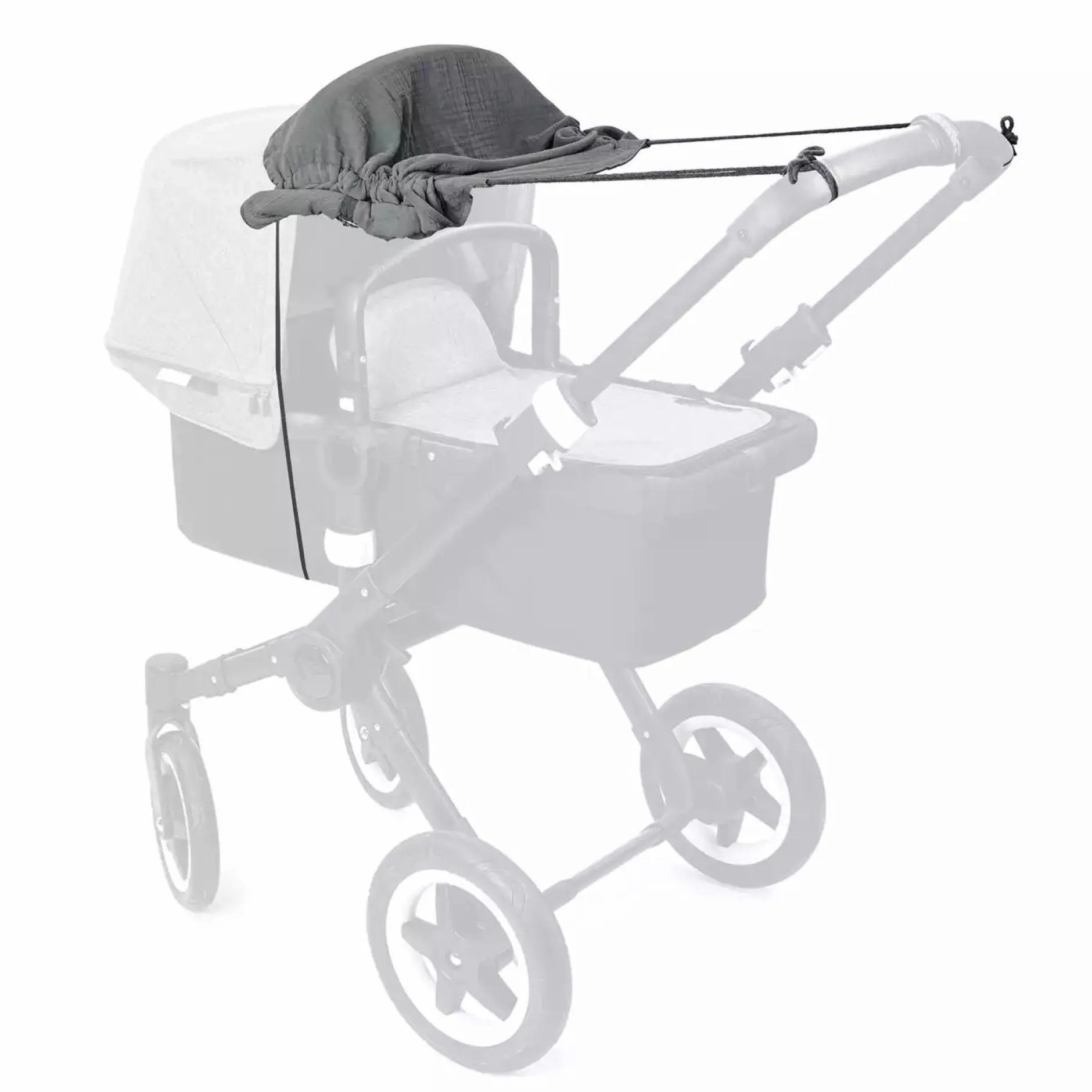 Liebes vPriebes Sonnensegel Johanna Musselin Graphit*Kinder Kinderwagen Zubehör