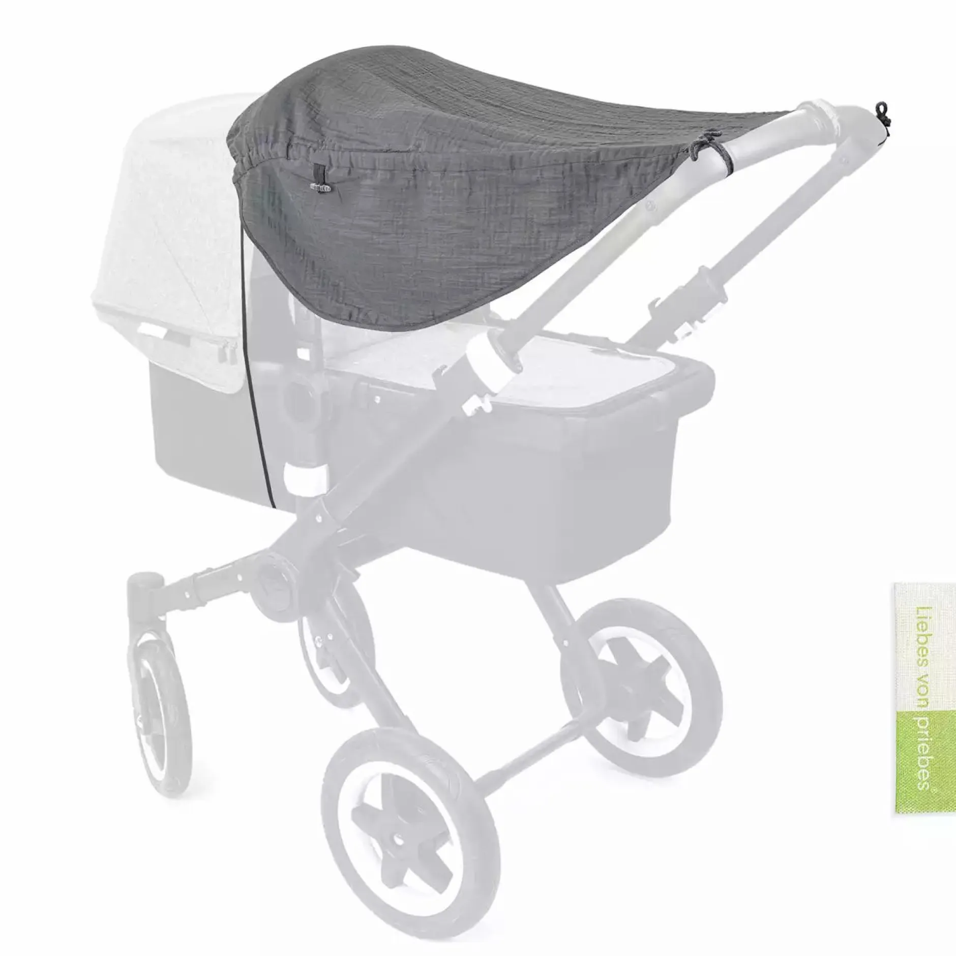 Liebes vPriebes Sonnensegel Johanna Musselin Graphit*Kinder Kinderwagen Zubehör