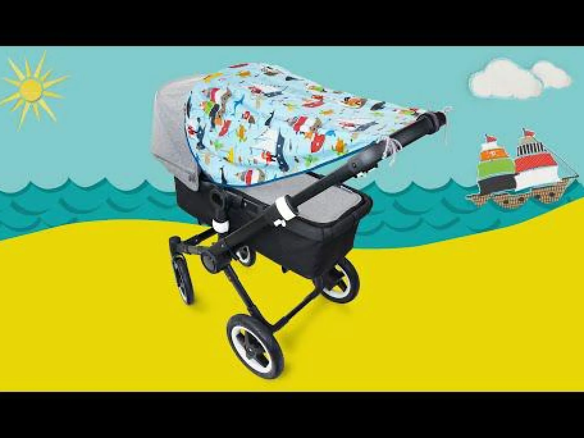 Liebes von Priebes Sonnensegel Johanna Prisma Mint*Kinder Kinderwagen Zubehör