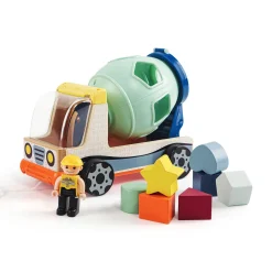 TOPBRIGHT Sortier-Baufahrzeug*Kinder Lernspielzeug|Holzspielzeug