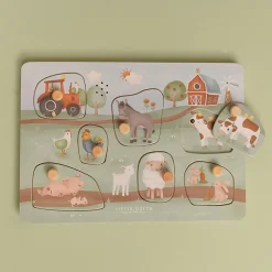 LITTLE DUTCH Sound-Greif-Puzzle Little Farm*Kinder Lernspielzeug