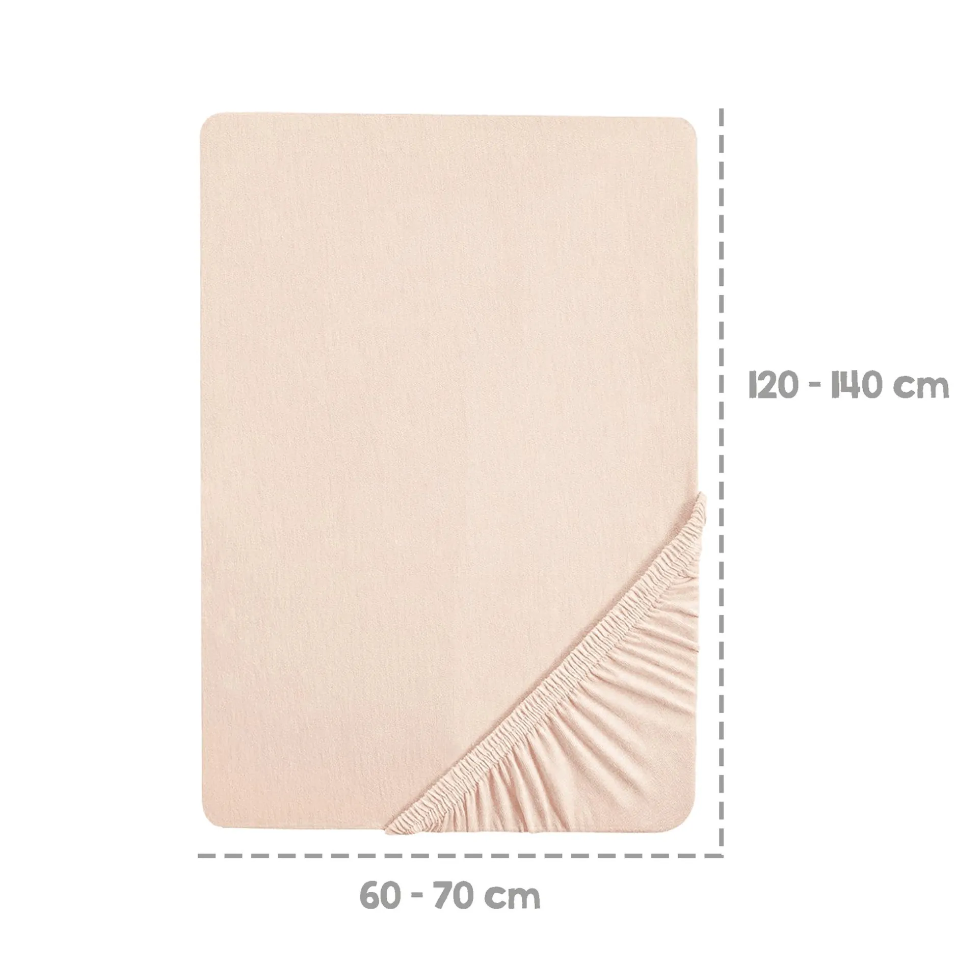roba Spannbettlaken Frosty Almond 70 x 140 cm* Babybettwäsche