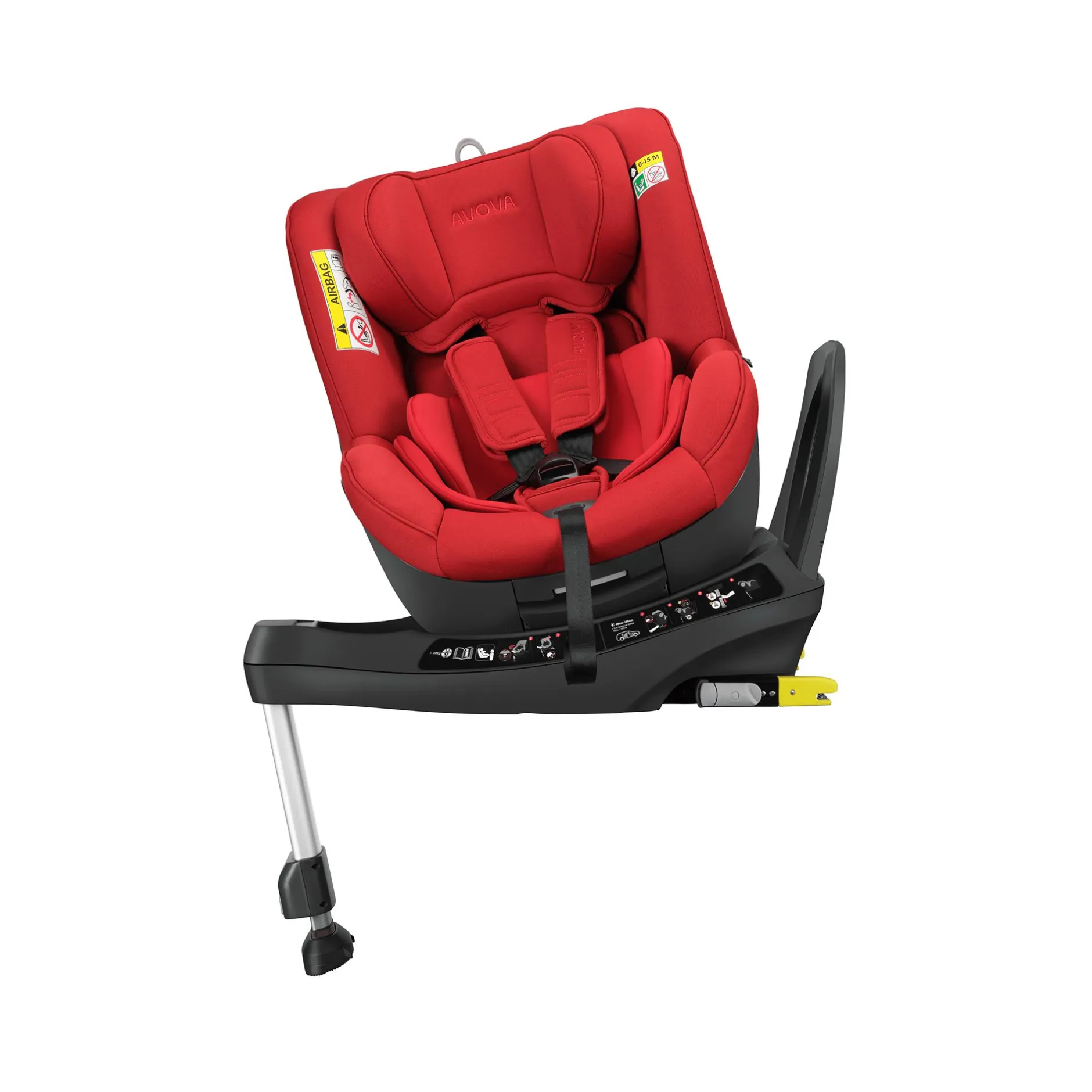 AVOVA Sperber-Fix 61 Maple Red*Kinder Kindersitze Isofix|Reboarder 0-18 Kg, Gruppe 0+/1