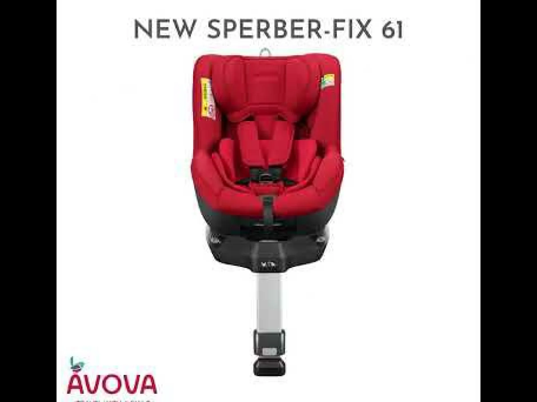 AVOVA Sperber-Fix 61 Pearl Black*Kinder Kindersitze Isofix|Reboarder 0-18 Kg, Gruppe 0+/1
