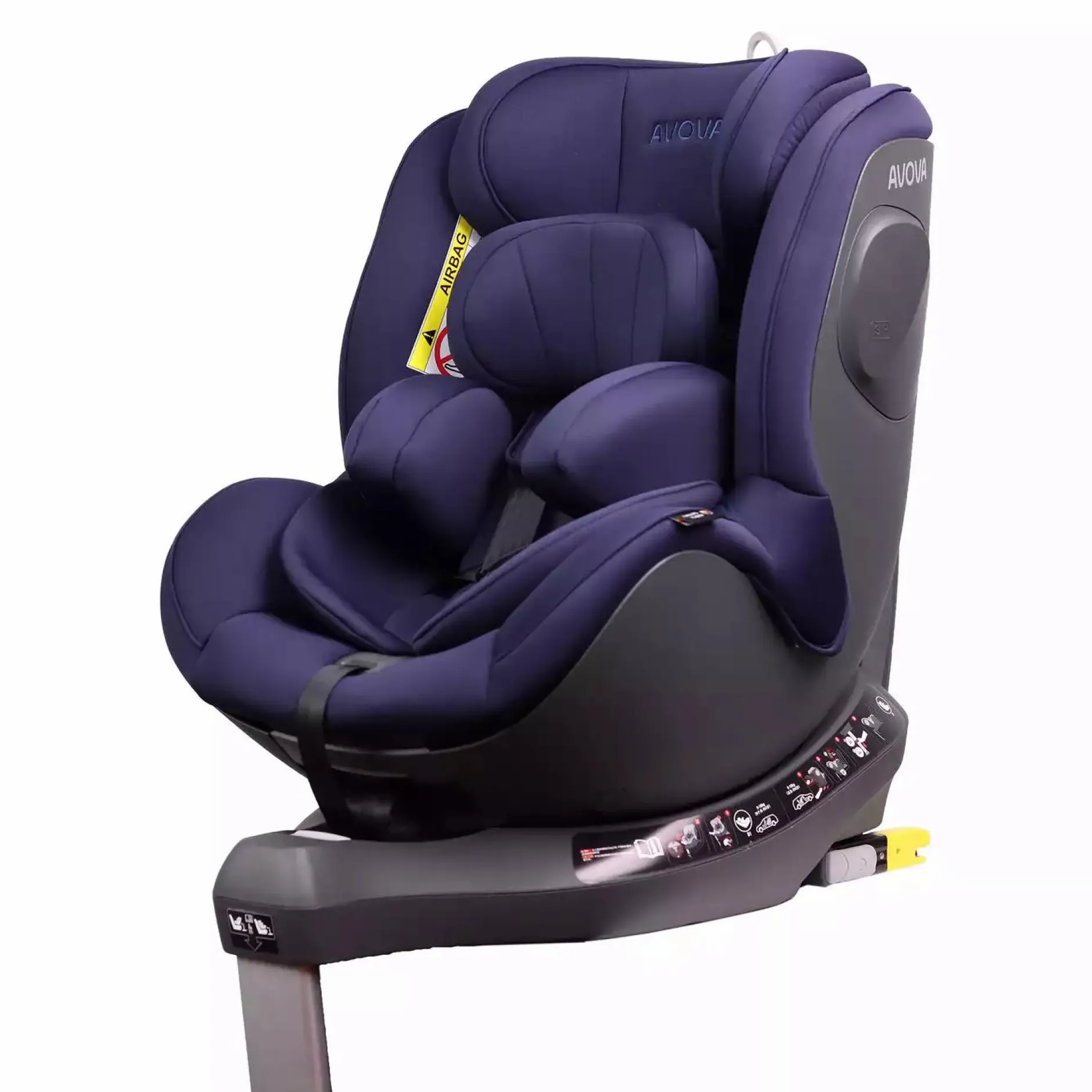 AVOVA Sperber-Fix i-Size Atlantic Blue*Kinder Reboarder 0-18 Kg, Gruppe 0+/1