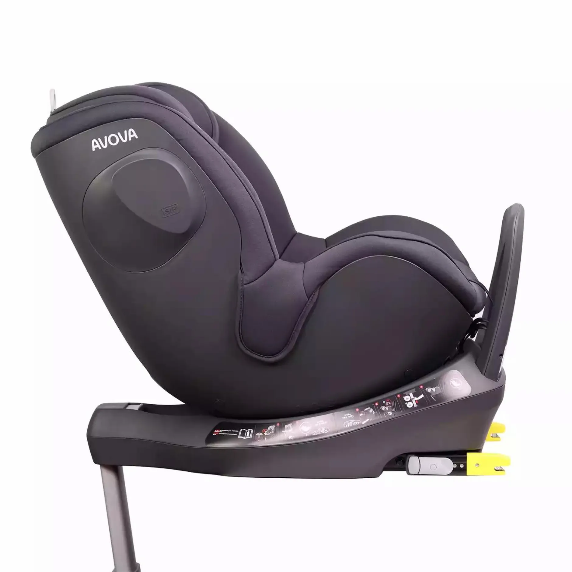 AVOVA Sperber-Fix i-Size Koala Grey*Kinder Reboarder 0-18 Kg, Gruppe 0+/1
