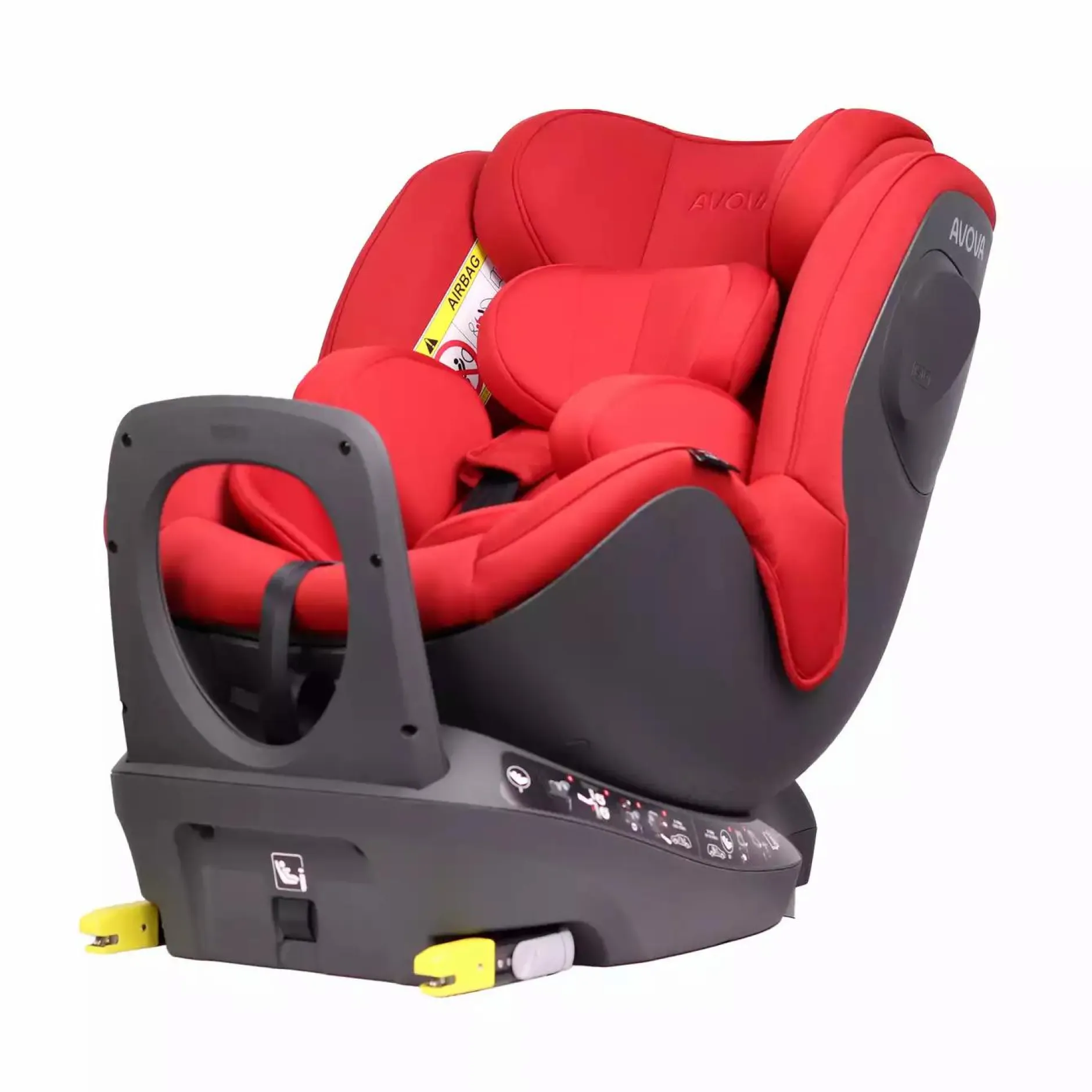 AVOVA Sperber-Fix i-Size Maple Red*Kinder Reboarder 0-18 Kg, Gruppe 0+/1