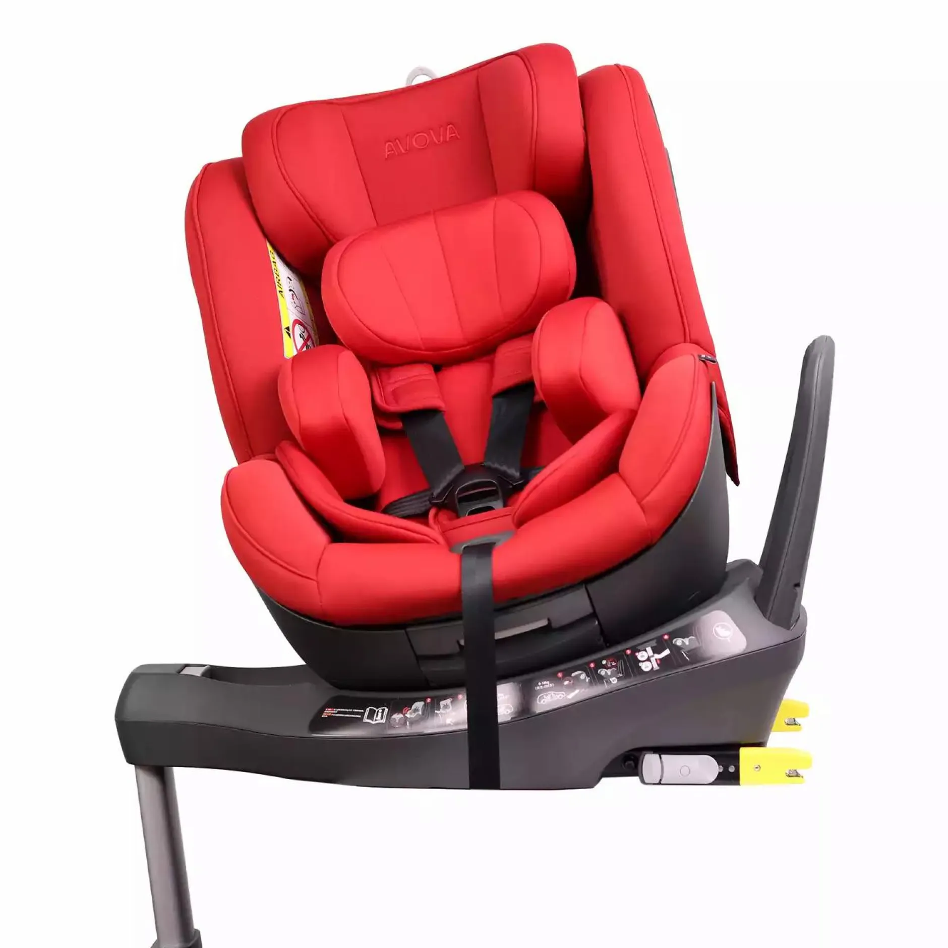 AVOVA Sperber-Fix i-Size Maple Red*Kinder Reboarder 0-18 Kg, Gruppe 0+/1