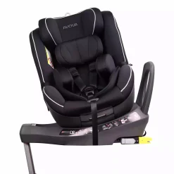 AVOVA Sperber-Fix i-Size Pearl Black*Kinder Reboarder 0-18 Kg, Gruppe 0+/1