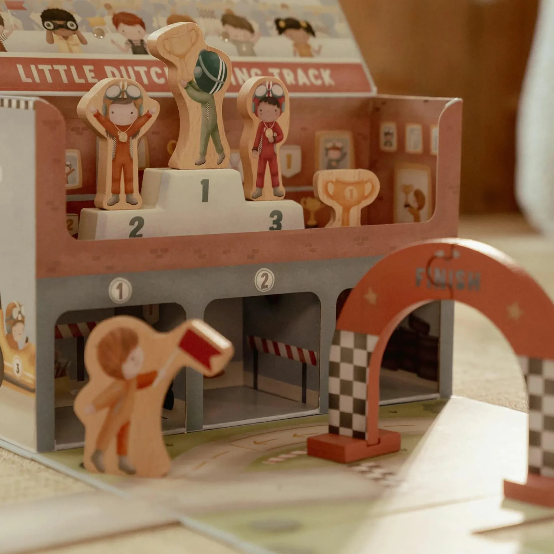 LITTLE DUTCH Spielkoffer mit Rennbahn*Kinder Lernspielzeug|Holzspielzeug