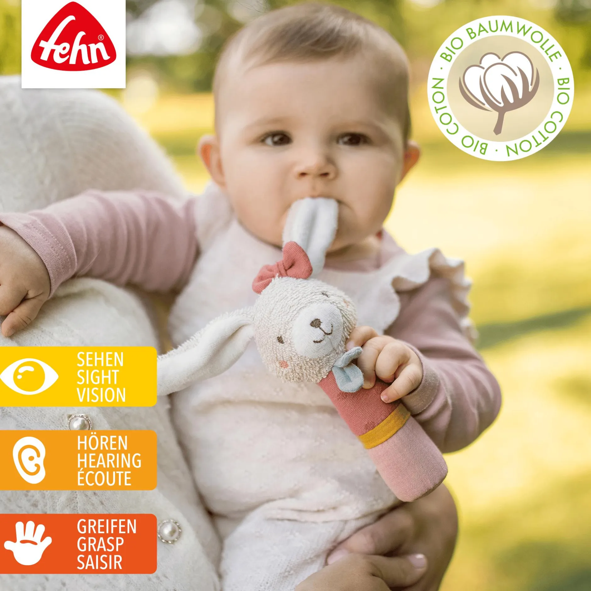 fehn Stabgreifling Hase* Rasseln & Greiflinge