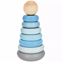 bieco Stapelturm blau*Kinder Lernspielzeug|Holzspielzeug