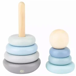 bieco Stapelturm blau*Kinder Lernspielzeug|Holzspielzeug