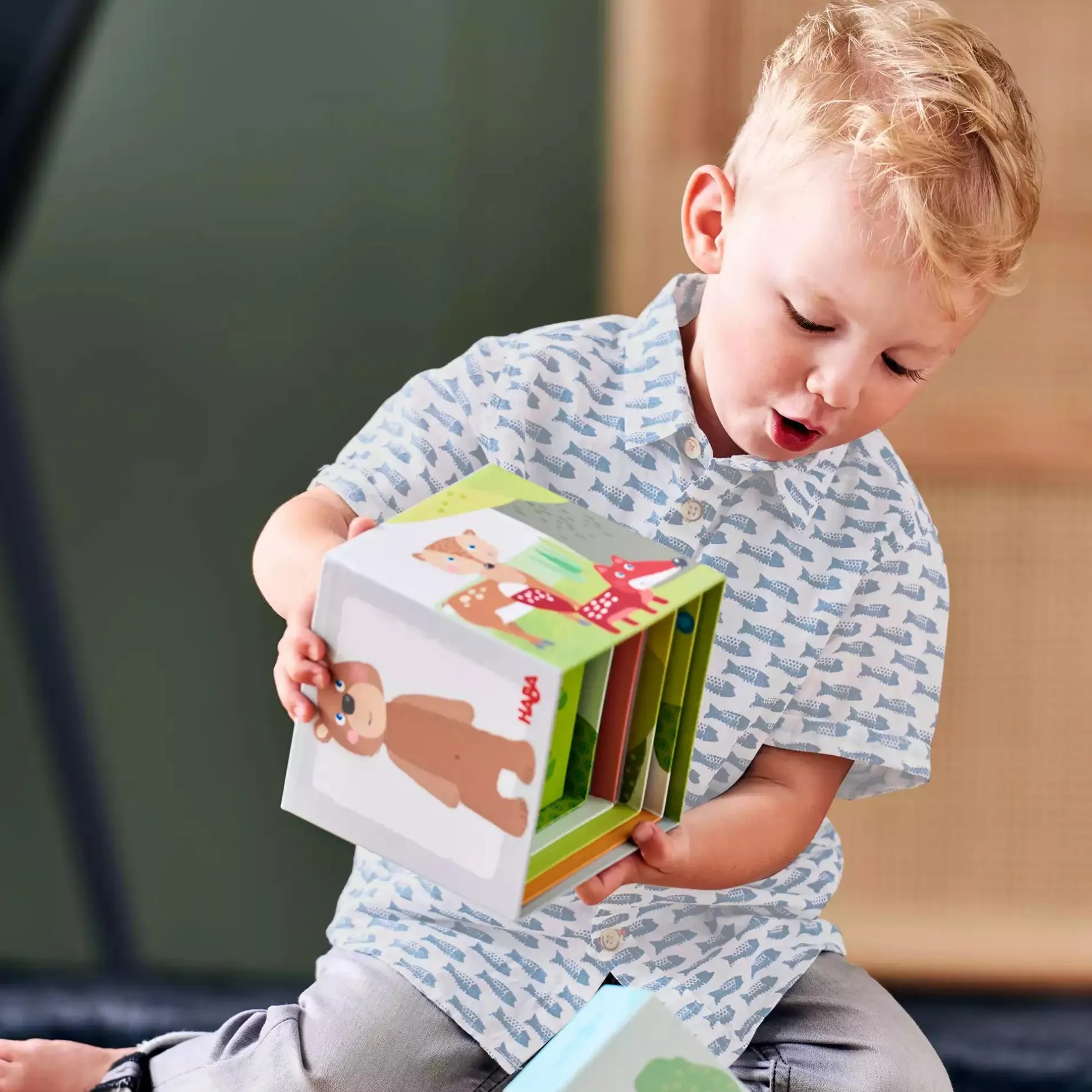 HABA Stapelwürfel Waldfreunde*Kinder Holzspielzeug