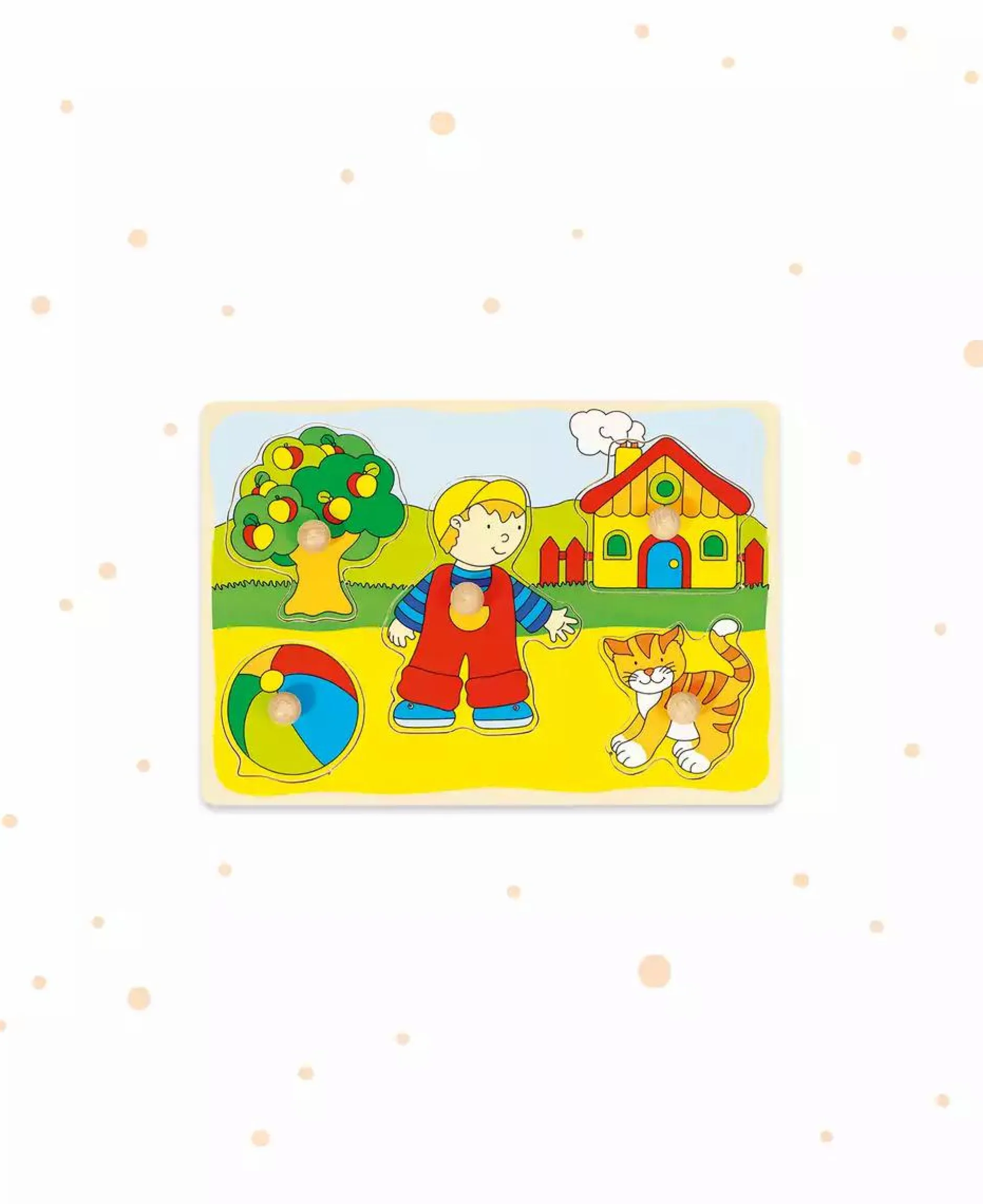 goki Steckpuzzle Katze, Haus,...*Kinder Lernspielzeug|Holzspielzeug