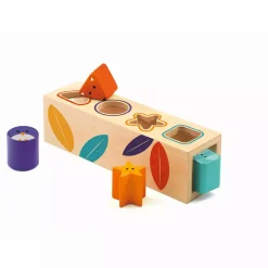 DJECO Steckspiel BoitaBasic*Kinder Lernspielzeug|Holzspielzeug